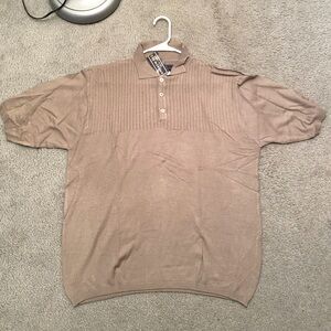 Mens polo shirt (beige) (XL)